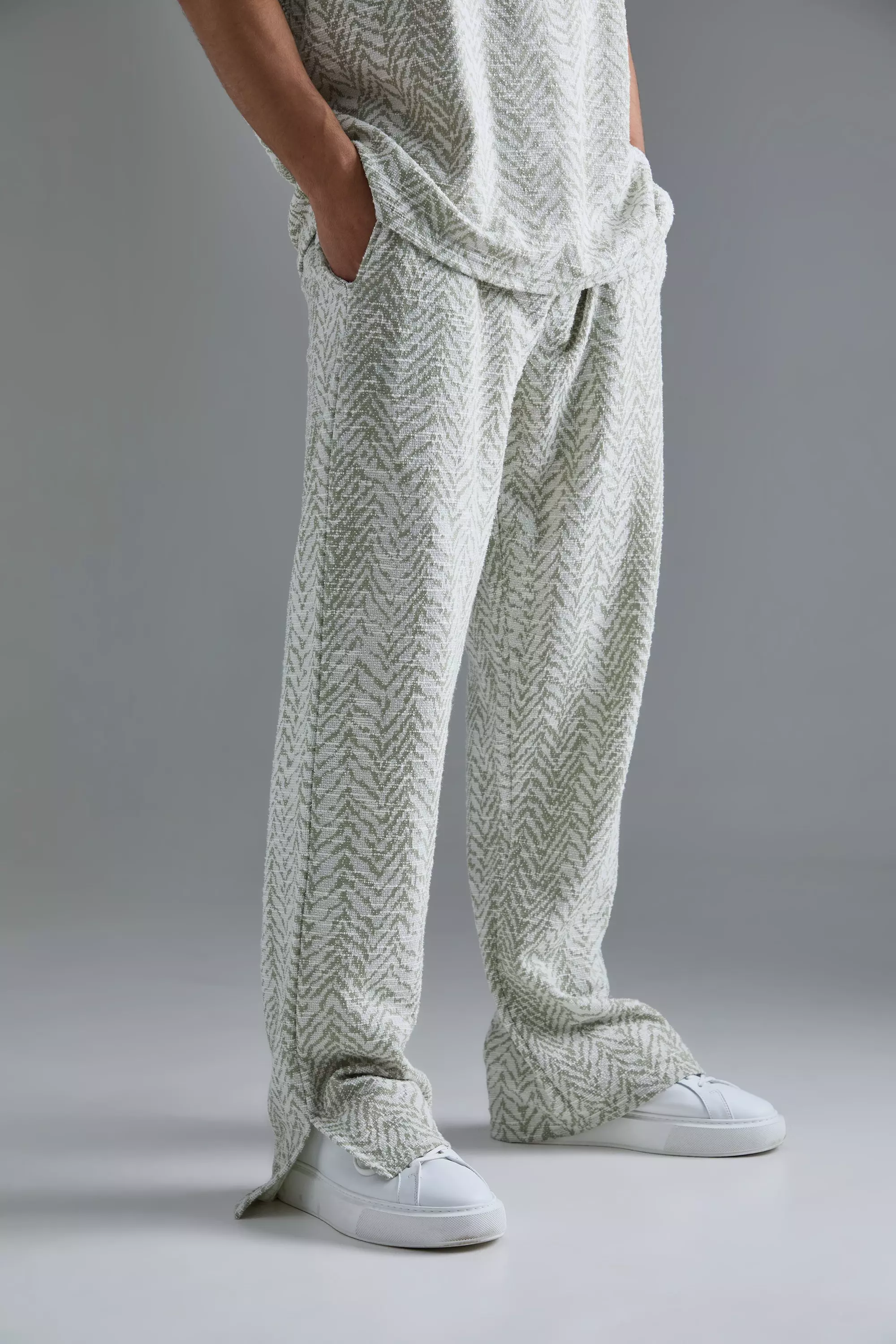Pantalon droit fendu clearance